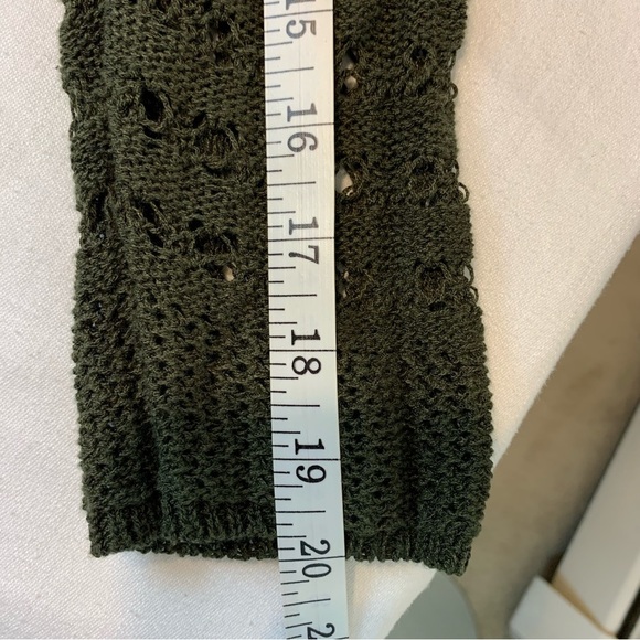 ColdWater Creek Olive Button Front 3/4 Sleeve Sweater- M - Picture 14 of 14